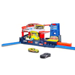 Dickie Toys - Kit de Jeu Pit Stop (92 cm) - Station de Course avec Voiture Jouet et Circuits de Course - Jouet de Voiture pour Enfants à partir de 3 Ans, avec lumière et Son, Piles incluses