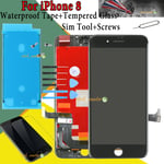 For Iphone 8 8g Lcd Touch Screen Digitizer Display Black + Waterproof Adhesive