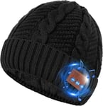 Bonnet Bluetooth Homme avec Ecouteur Stéréo sans Fil, Bonnet Homme Bluetooth Homme Idée Cadeau, Bonnet Musique Bluetooth, Cadeau de Noël Tech, d'hiver Chaleureux Bonnet Connecter Bluetooth