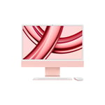 iMac 24-tommer Apple M3 med 8‑kjerners CPU, 8‑kjerners GPU / 16 GB / 1 TB SSD / Gigabit Ethernet / Magic Mouse / Magic Keyboard med Touch ID og talltastatur / Rosa