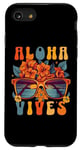 Coque pour iPhone SE (2020) / 7 / 8 Aloha Beach Vibes Lunettes de soleil hawaïennes rétro Motif fleurs