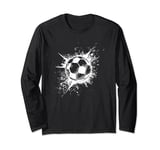 Soccer Ball Splash Football Pitch Long Sleeve T-Shirt