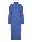 Slfmaline Ls Knit Dress High Neck Noos Blue Selected Femme