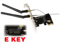 KALEA-INFORMATIQUE Contrôleur PCIe M.2 E Key WiFi Bluetooth USB/PCIe - Compatible Intel 3160/68 7260/65 8260/65 BCM 94352 94371