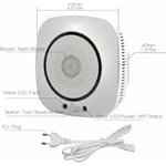 Linghhang - Détecteur de monoxyde de carbone Wifi Détecteur de fumée Wifi 75dB Système d'alarme de sécurité Avertissement sonore app Notification