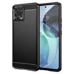 Motorola Moto G72 4G - gummiskal Borstad design Svart