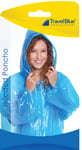 Travel Blue poncho med huva unisex/en storlek