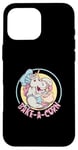 Coque pour iPhone 16 Pro Max Cartoon Licorne en train de faire de la pâtisserie