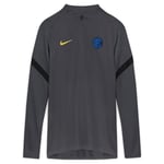 Nike Inter Mnk Dry Strk Dril Top Cl T-Shirt à Manches Longues Homme Dark Grey/Black/(Tour Yellow) (No Sponsor-3rd) FR: S (Taille Fabricant: S)