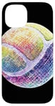 Coque pour iPhone 14 Art Balle De Tennis Colorée Pour Sportifs