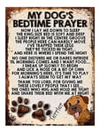 SHAWPRINT MY Dog's Bedtime Prayer Retro Style Metal TIN Sign/Plaque, Terrier, 4" x 3" Fridge Magnet