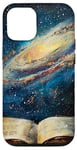 iPhone 15 Book Galaxy Star Stars Pattern Print Case