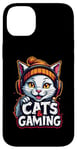 iPhone 14 Plus White Cat with Headset Design Case