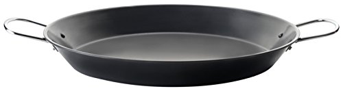 IBILI - Poêle à paella Inducta, 46 cm, Acier, Antiadhésif, 12 portions, Noir