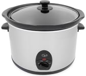 QUEST 35280 Slow Cooker - Silver, Silver/Grey