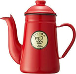 Kalita Enamel Pot Red Kettle Coffee Tatsujin Pelican 1L Japanese