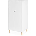 Dressing blanc penderie enfant armoire. pieds en pin