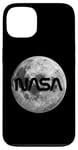 iPhone 13 Retro NASA Worm Logo Full Moon Space Graphic Apollo Artemis Case