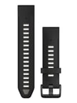 Garmin Armband 20mm Quickfit Silikon Svart/Grå Original armband till Garminklockor