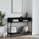 Torana - Table console noir 100x30,5x75 cm bois d'ingénierie