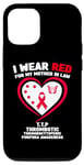 Coque pour iPhone 13 Pro Je porte du rouge pour sensibiliser ma belle-mère au TTP