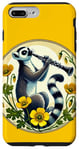 Coque pour iPhone 7 Plus/8 Plus Lemur jouant d'une clarinette Illustration Mignon Band Class Art