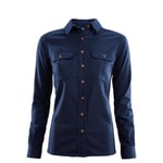 Aclima Womens LeisureWool Reborn Shirt (Blå (NAVY MELANGE) X-small)