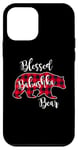 Coque pour iPhone 12 mini Blessed Babushka Bear Red Buffalo Check Plaid Cadeau pour grand-mère