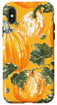 Coque pour iPhone X/XS Jaune Abstrait Tropical Vintage Citrouille Motif Décor