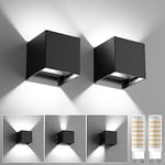 HaoDrisk 2 Pack Appliques Murales Interieur/Exterieur LED 9W 6000K G9 ampoule Inclure LED Apliques Murales lampe murale étanche IP65 Angle de Faisceau Réglable Lampe Blanc froid pour Salon Chambre