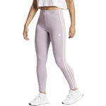 adidas Women's Essentials 3-Stripes High-Waisted Single Jersey Leggings, preloved fig, L