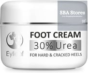 Foot Cream 30% Urea by Eylleaf - Skin Moisturiser for Dry Feet and Cracked Heels