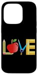 iPhone 14 Pro Love Apple Pencil Ruler Teacher School Design Case