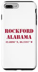 Coque pour iPhone 7 Plus/8 Plus Rockford Alabama Coordonnées Souvenir