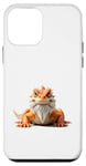 Coque pour iPhone 12 mini Dragon barbu orange blanc barbu reptiles animaux animal de