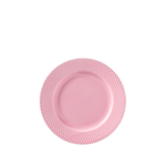 Lyngby Rhombe Plate Pink Ø21cm.