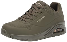 Skechers Women's Uno Stand on Air Sneaker, Olive Durabuck, 2 UK