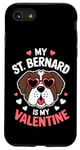 iPhone SE (2020) / 7 / 8 St Bernard My Valentines Hearts Day Dog Mom Dad Case