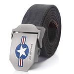 Ceinture Homme，Hommes Ceinture En Toile Us Air Force Boucle En Métal Soldat À La Retraite Ceintures Tactiques De L'Armée Militaire Femmes Homme Unisexe Grand Cadeau De Vacances De Grande Taille,