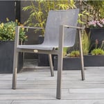 Fauteuil de jardin empilable aluminium ZAHARA  