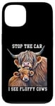 Coque pour iPhone 13 Arrêtez la voiture, je vois une éleveuse de vaches moelleuses qui aime les vaches