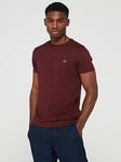 Lacoste Regular Fit Pima Cotton Crew Neck T-shirt - Dark Red, Dark Red, Size 2Xl, Men