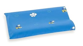 FABE | Coussin Contoured School Memory Moon® et anti-acariens Greenfirst®, Coussin à mémoire de forme respirant, pour enfants 3-6 ans, amovible, coton, fabriqué en Italie, 35 x 65 x 4 h et 7 h, 950 g,