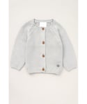 Rock A Bye Baby Boys Cotton Knit Cardigan - Grey - Size 6-12M