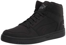 PUMA Men's Rebound Layup Sneaker, Black Black-Castlerock, 7.5 UK