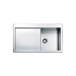 APELL Amalthea SQ861ILSC Lavabo 86x50 CM Égouttoir SX Satin Encastrable