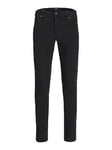 JACK & JONES Mens Glenn Jeans Slim Fit Low Rise Casual Cotton Black Jeans for Men UK, Black Colour, Size- 30W / 34L