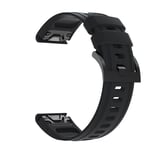 Silikonirannekello Garmin Fenix 7S/Garmin Instinct 2s/Garmin Fenix 6S 20mm Musta