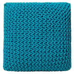 Pouf Rond en Coton Bleu Marine à Billes de Polystyrène Coussin Intérieur Conrad