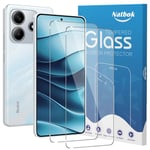 Natbok [2 Pièces Verre Trempé pour Xiaomi Redmi Note 14 4G/5G, [Sans Bulles] [Anti-Rayures] Protection d’écran pour Xiaomi Redmi Note 14, HD Transparent Verre,Facile à Installer